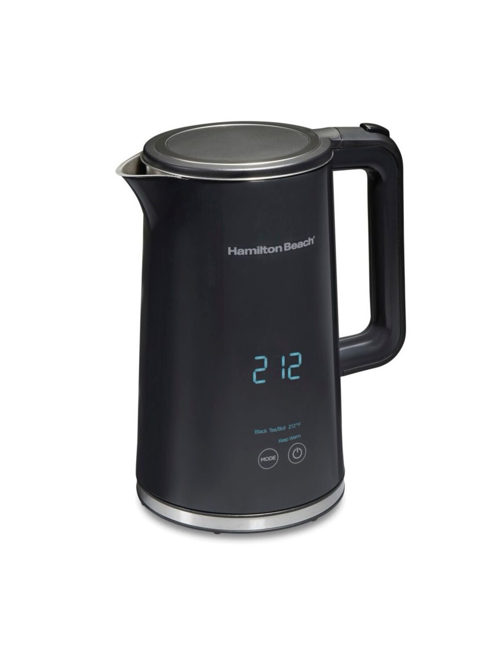 Hamilton Beach 1.7L Digital Cool Touch Kettle Stainless Steel Tea Maker Black
